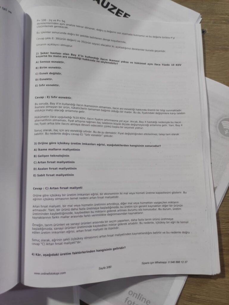 Çıkmış Sorular ve Ayrıntılı  Çözümleri